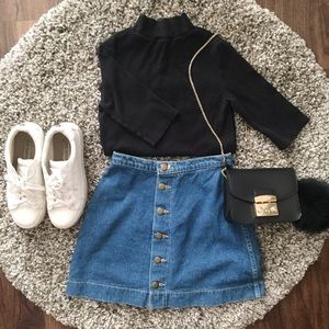 Zara Black Turtle Neck Sweater
